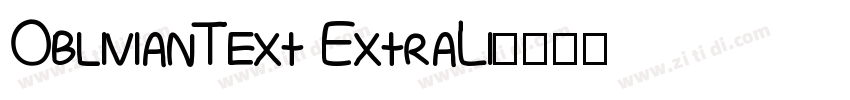 OblivianText ExtraLi字体转换